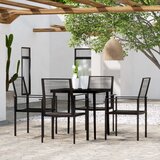  5-dijelni vrtni blagovaonski set crni | shoptok.hr