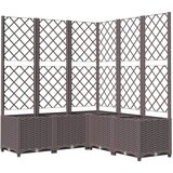 Furnova Cvetlično korito z oporno mrežo rjavo 120x120x136 cm PP, (21921047) | Shoptok.si