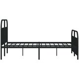 vidaXL Kovinski posteljni okvir z vzglavjem in vznožjem črn 183x213 cm | Shoptok.si