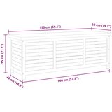  Vrtna kutija za pohranu 150x50x55 cm masivno drvo eukaliptusa | shoptok.hr