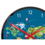  Dječji Zidni sat mapa svijeta | shoptok.hr