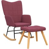 vidaXL stolica za ljuljanje s osloncem za noge boja vina od tkanine | shoptok.hr