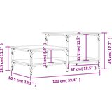  Stolić za kavu crni 100x50,5x45 cm konstruirano drvo | shoptok.hr