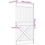  Vrata NARVIK Prirodna 100 x 210 cm Čvrsta borovina - Prirodna 100 x 210 cm križni dizajn | shoptok.hr