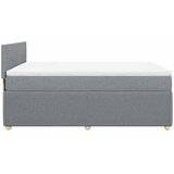  Krevet box spring s madracem svjetlosivi 140x200 cm od tkanine | shoptok.hr