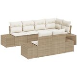 vidaXL 7-delni vrtni kavč set z blazinami bež poli ratan, (22091963) | Shoptok.si