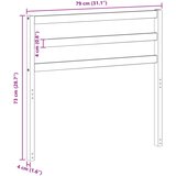 MODUL naslona Bijela 79 x 4 x 73 cm Čvrsto drvo akacije | Eponuda.com