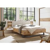 Hom`in POSTELJNA GARNITURA 180 cm x 200 cm , bela, barve hrasta | Shoptok.si