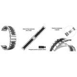 Kovinski pašček 22 mm, Silver Black, za pametno uro