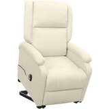 vidaXL Stol s funkcijo vstajanja krem blago | Shoptok.si
