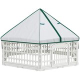  Ograda za Pse s 6 Panoa Bijela 179 x 151 x 114 cm Plastika | shoptok.hr