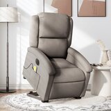 Maison Chic Električni masažni naslanjač - Relax naslanjač s funkcijo vstajanja taupe, (22042591) | Shoptok.si