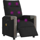  Električni masažni naslonjač od tkanine crni | shoptok.hr