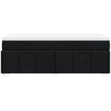  Krevet s oprugama i madracem crni 90x200 cm od tkanine | shoptok.hr