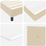 Box Postelja z vzmetnico z vzmetnico krema 80 x 200 cm blago, (5000022647) | Shoptok.si