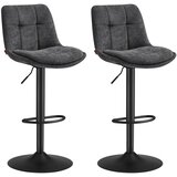 Songmics Set barskih stolov nastavljive višine 43x48,5x93,5 cm siva, (5000302531) u