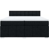 vidaXL Box spring postelja z vzmetnico črn 200x200 cm blago | Shoptok.si