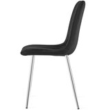 Lava stolica - crni baršun / kromirane noge x 4 | shoptok.hr