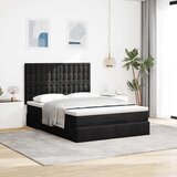  Otomanski krevet s madracima&LED crni 140x190 cm baršunasti | shoptok.hr