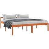  Konstrukcija postelje z vzglavjem Voskast rjav 180 x 200 cm, (5000121040) | Shoptok.si