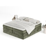 Maison de Rêve Tamno zeleni boxspring krevet s prostorom za odlaganje/bez uzglavlja 200x200 cm Juniper – | shoptok.hr