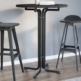 vidaXL Jedilna miza črna Ø80x110 cm inženirski les in jeklo | Shoptok.si