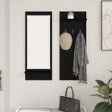 vidaXL Nadwyčajna obešalnik za plašče Črni hrast 70 x 10 x 90 cm | Shoptok.si