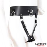 LATETOBED BDSM Line Adjustable Female Chastity Belt Black Cene