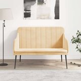  Klupa krem 110 x 76 x 80 cm baršunasta - Krema | shoptok.hr