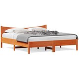 Furnova Posteljni okvir brez vzmetnice vošč. rjav 200x200 cm borovina, (21934858) | Shoptok.si