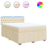 Maison Chic Box spring postelja - Vzmetna postelja z vzmetnico krem 140x200 cm blago SL24541, (21879675) | Shoptok.si