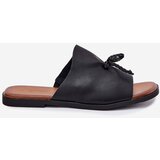 EVENTO Women's flat sandals with decorative tying black Norela | ePonuda.com