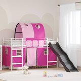  Okvir Krevet za Dječji Loft Bijela i roza 75 x 190 cm Metal | shoptok.hr