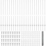  Stupovi za ograde 22 kom U-kanal 120 cm Galvanizirani čelik Šesterokutna ograda 1.2x50 m Galvanizirani čelik | shoptok.hr