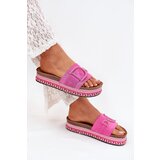 Boto Women's Platform Slippers With Decoration Fuchsia Daphira | shoptok.hr