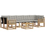  Set vanjskih sofa 8 kom. Bijela i svjetlosiva | shoptok.hr