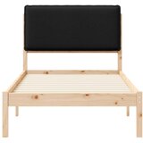 Krevetni okvir s tapiciranim uzglavljem Crna 90 x 200 cm | shoptok.hr