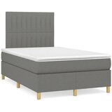  Krevet box spring s madracem tamnosivi 120 x 190 cm tkanina | shoptok.hr