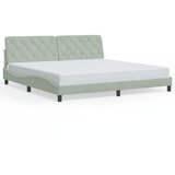 Maison Chic Posteljni okvir - Dvoposteljna postelja - Zakonska postelja brez vzmetnice svetlo siv 200x200 cm žamet-J4190, (21760762) | Shoptok.si