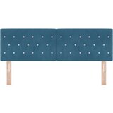 vidaXL Naslon za glavu s kristalnim dugmadi, tamnoplavi, 160 cm, baršun | shoptok.hr