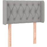  Vzglavje z ušesi svetlo sivo 83x16x78/88 cm blago, (20737114) | Shoptok.si