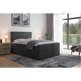MID.YOU POSTELJA BOXSPRING 140 cm x 200 cm , les, kovina, umetna masa, tekstil črna | Shoptok.si