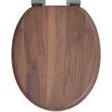  Toaletna sjedala s mekim zatvaranjem Smeđa 44 x 38 cm MDF ploča | shoptok.hr