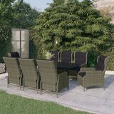 9-dijelni vrtni blagovaonski set smeđi | shoptok.hr
