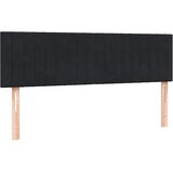 Box Spring krevet s madracem i LED crni 160x210 cm baršunasti | shoptok.hr