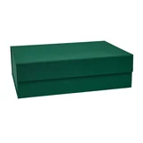 Temno zelena kartonasta škatla za shranjevanje s pokrovom 45x33x15 cm Hako –