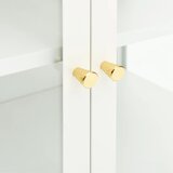  Komoda bijela 70 x 35 x 70 cm od čelika i stakla | shoptok.hr
