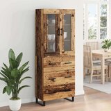 vidaXL Visok predalnik 2 pcs Star les Inženirski les in steklo | Shoptok.si