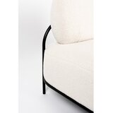 White Label Kremno bela sedežna garnitura iz tkanine bouclé 125 cm Polly – | Shoptok.si