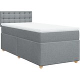  Krevet s oprugama i madracem svjetlosivi 100x200 cm od tkanine | shoptok.hr